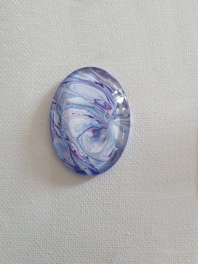 Oval Cabochon Blue & Purple Cells - Video 688
