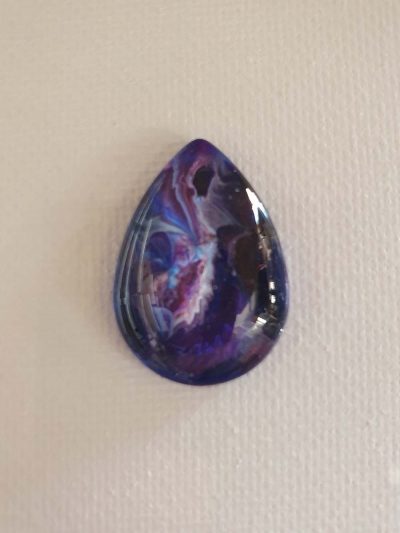 Droplet Cabochon Blue Galaxy - Video 688