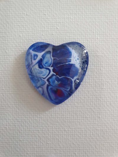 Heart Cabochon Blue Cells - Video 688