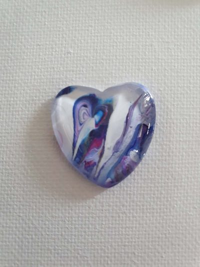 Heart Cabochon White Heart - Video 688