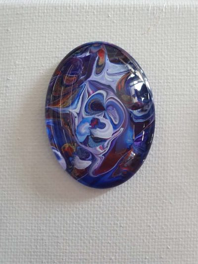 Oval Cabochon Blue & Purple Mask - Video 688